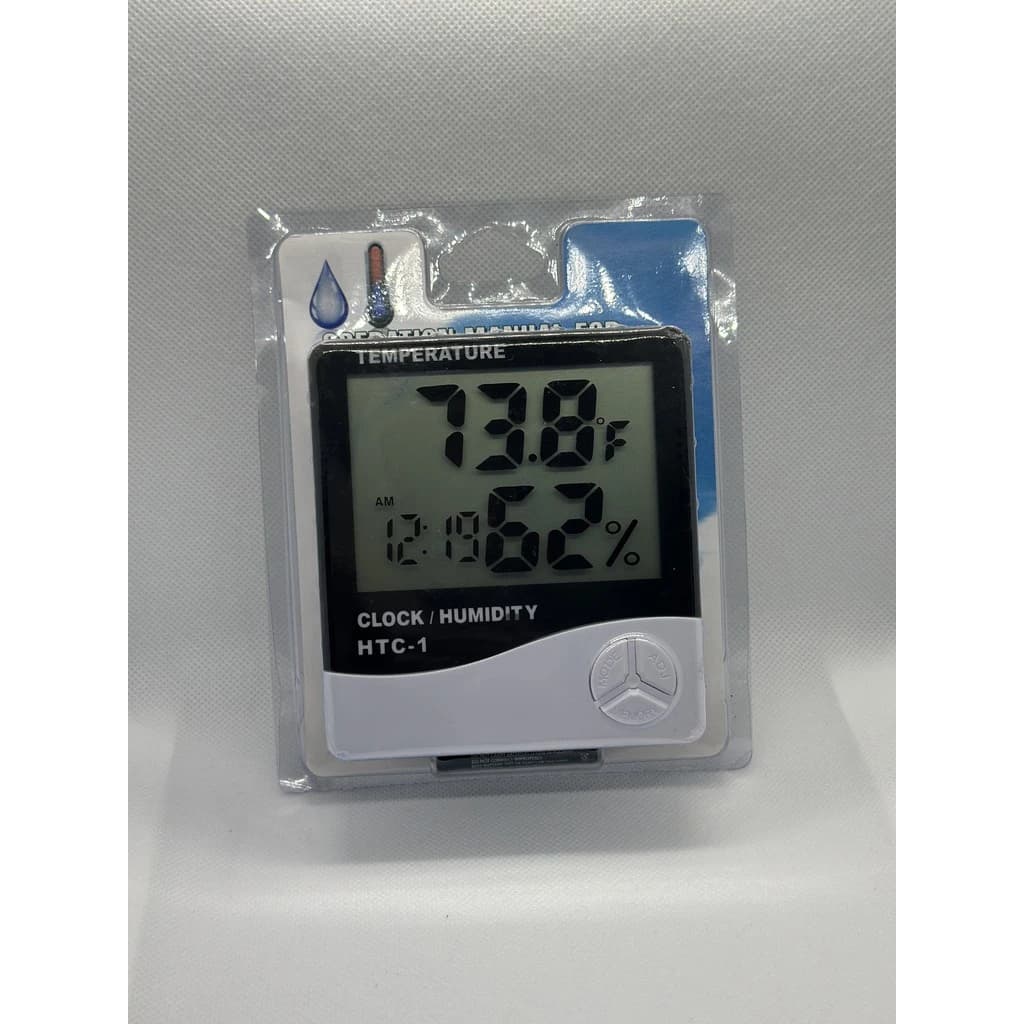 Termo Higrômetro Digital com Relógio e Alarme HTC-1