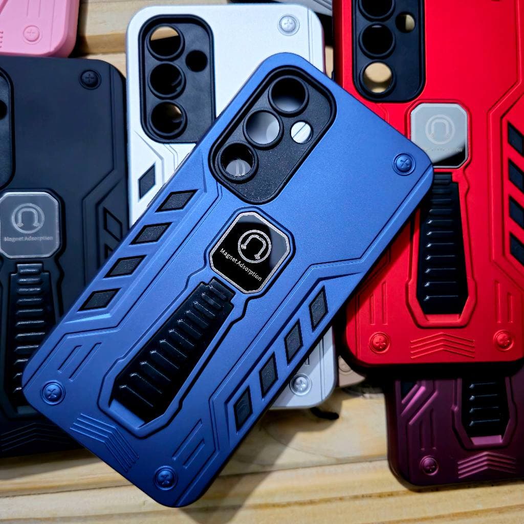 Capa capinha anti impacto silicone com Suporte para Samsung A15 / A55 / A35 / A56 / A36 / A26 / A54 / A14 - Magnética