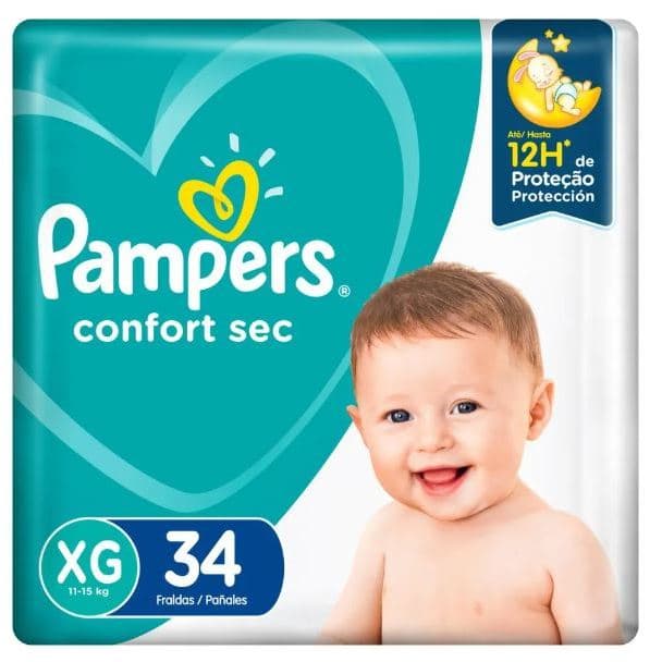 Fralda Pampers Confort Sec Pacote Mega Infantil