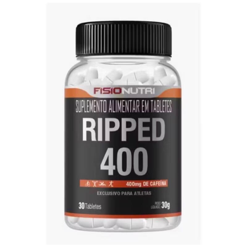 Ripped 400 (Cafeína + Vitaminas) 30 60 120 180 tablets - Fisionutri