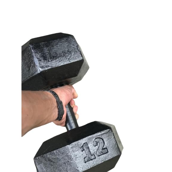 Halter 12 kg Sextavado de Concreto "UNIDADE" - Treino em Casa Musculação Academia - 12kg bruto
