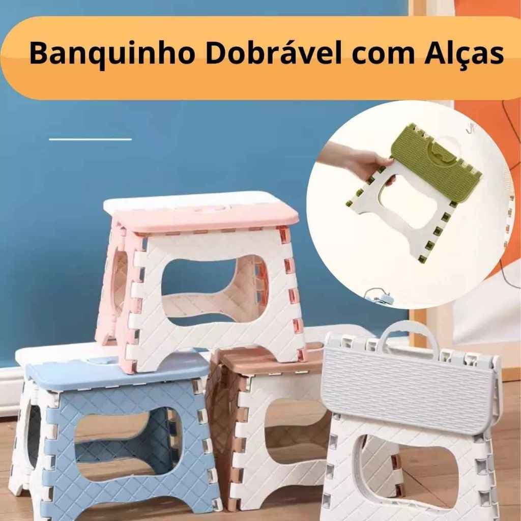 Banqueta Infantil Dobrável – Prática, Compacta e Disponível em Cores Sortidas