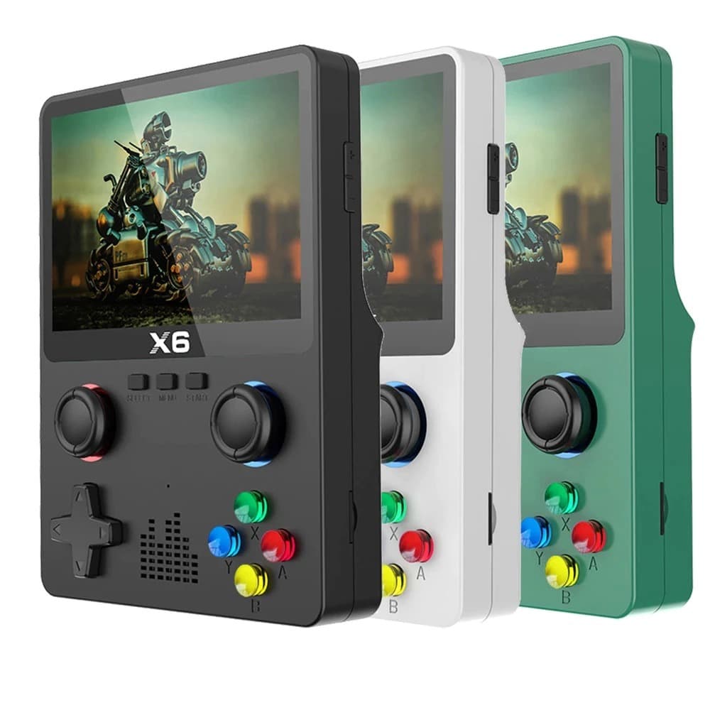2025 Tudo Novo X6 Tela IPS 3.5-Polegadas Mão Jogo Player Com joystick Duplo 11 Emulador GBA Vídeo game console Presente
