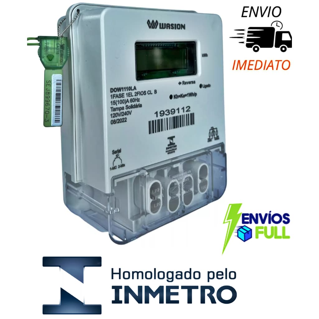 Medidor De Consumo De Energia Digital Monofásico Bifásico ou Trifásico 110v ou 220v 100A