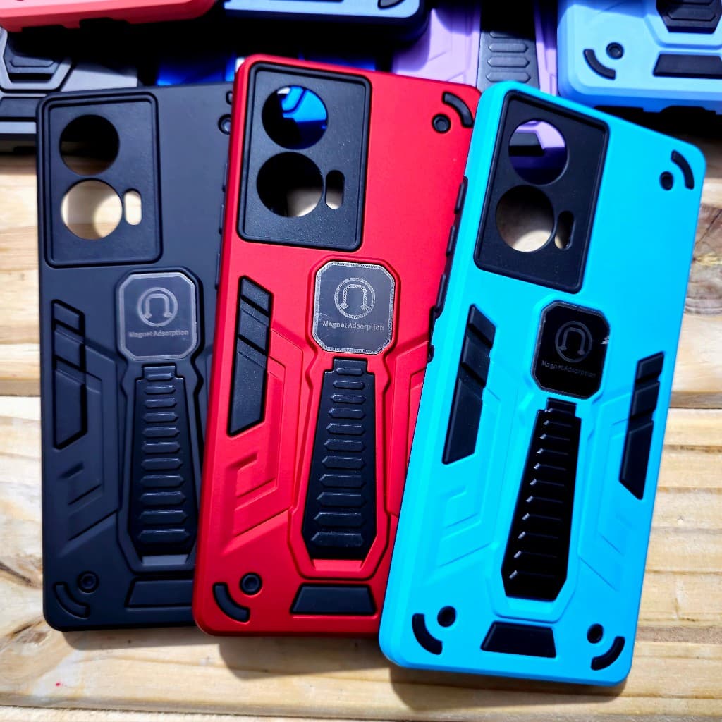 Capa capinha anti impacto silicone com Suporte para Motorola Moto Edge 50 Fusion / Moto Edge 50 Pro - Magnético