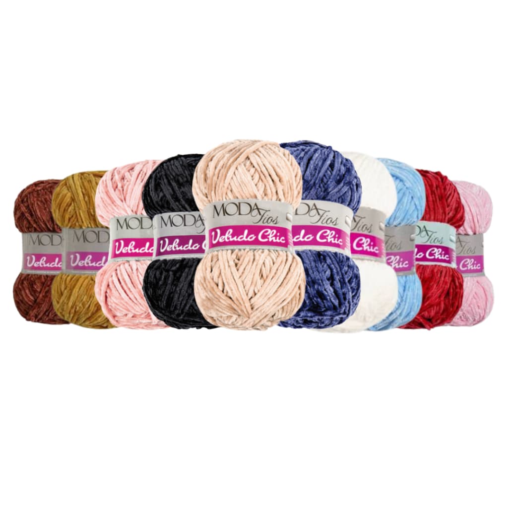 Kit 10 Novelos Fio Lã Veludo Chic Moda Fios 100g - 170 m Amigurumi Tricô Crochê