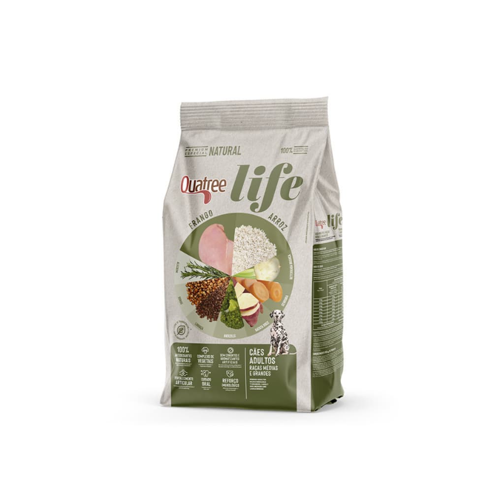 Ração Quatree Life Cães Adultos Médios e Grandes 15Kg