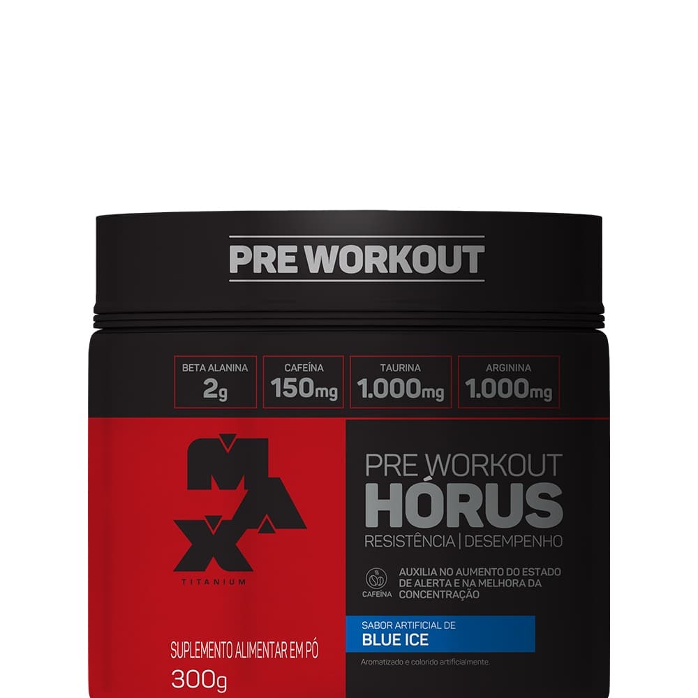 Pré-treino Hórus Max Titanium (300g) Blue Ice
