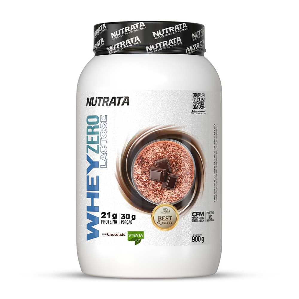 Whey Protein Zero Lactose 900g - Chocolate - Nutrata