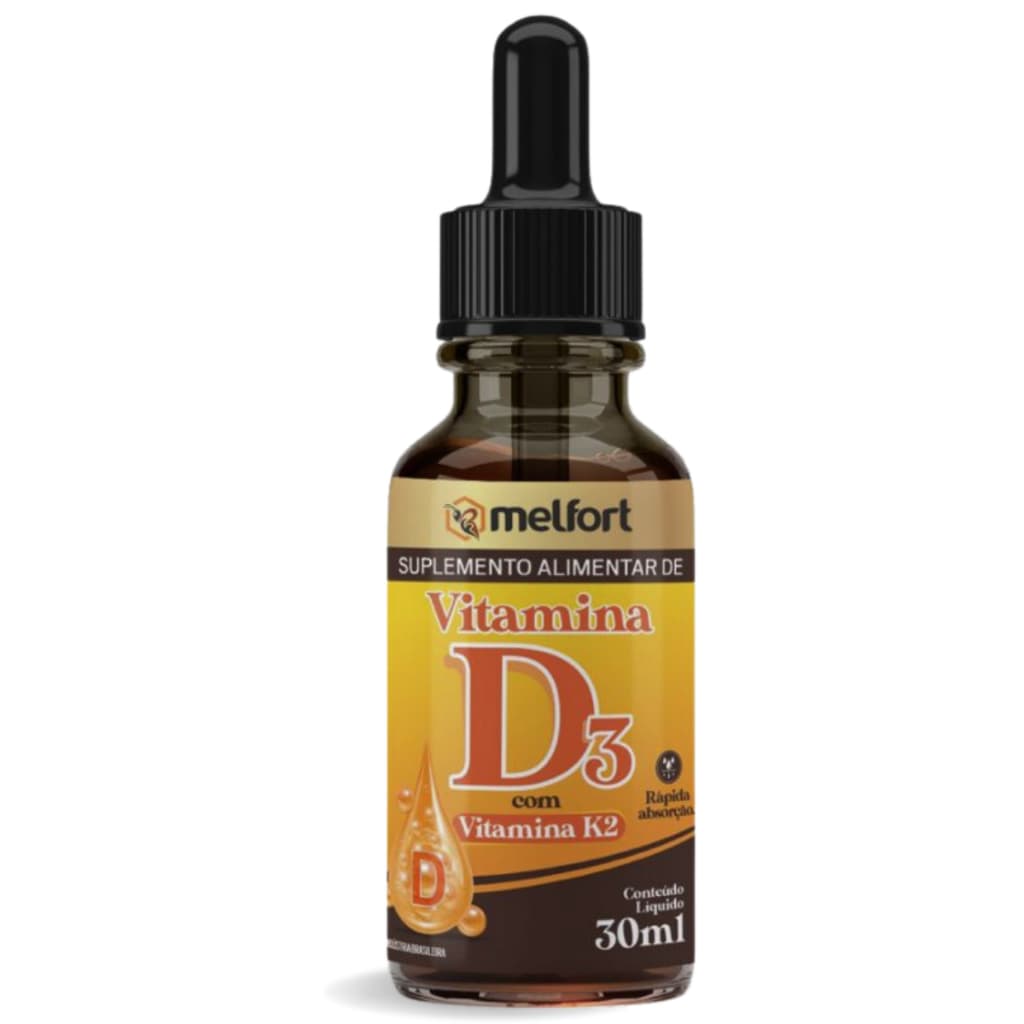 Vitamina D3 + K2 2000Ui Concentrada Gotas Melfort Vitamina D Uso Diario