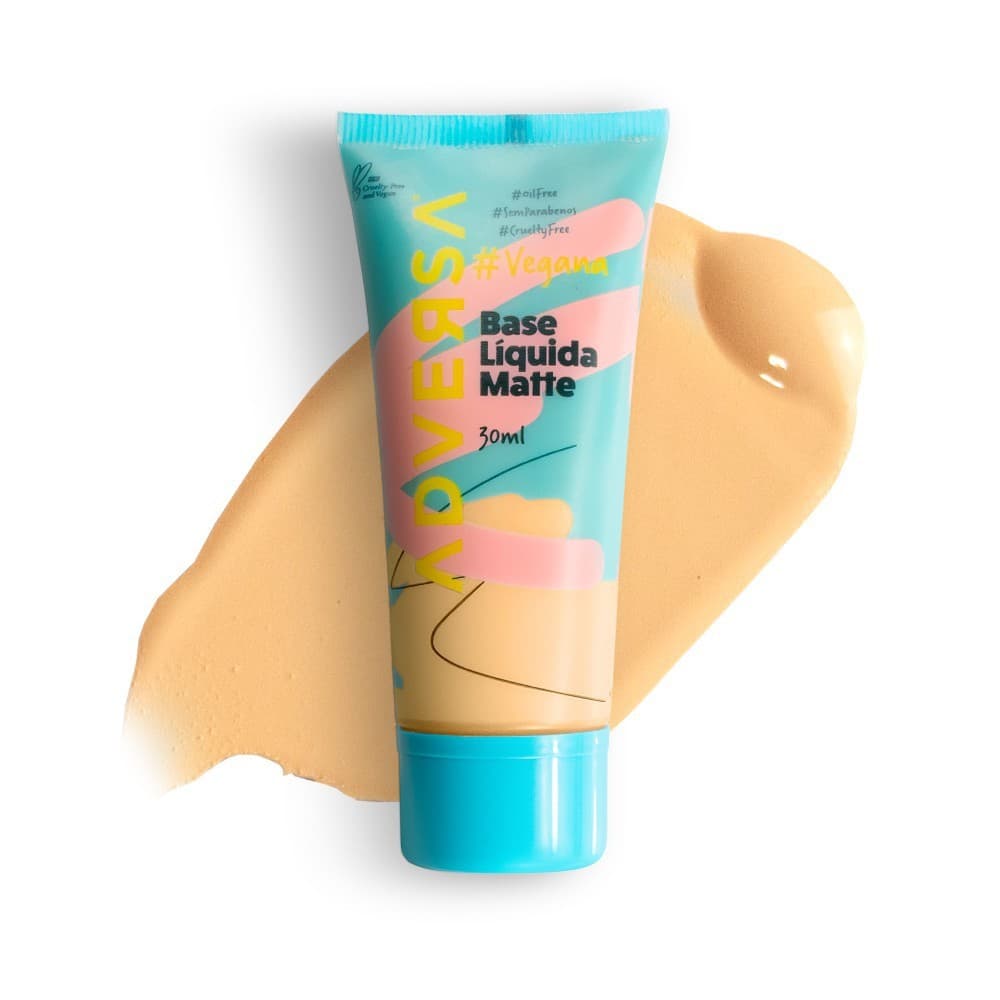 Base Líquida Matte Oil Free Vegana Adversa - Escolha sua cor - Envio Imediato
