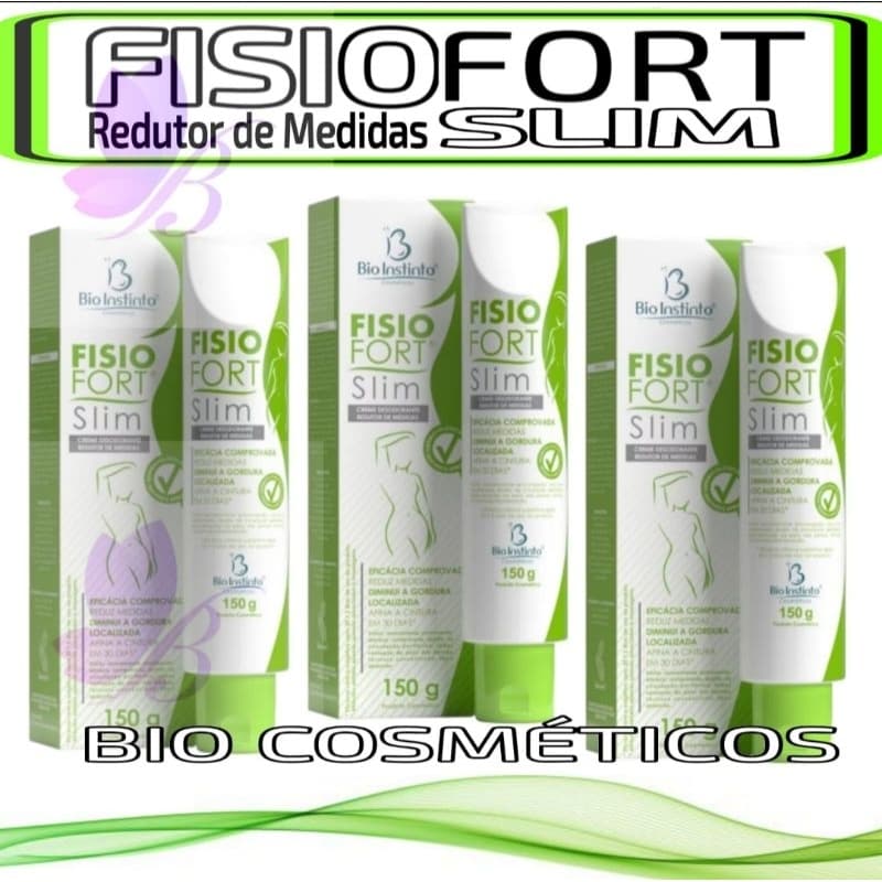 Kit 3 Fisiofort Slim Redutor de Medidas 150gr - Bio Instinto