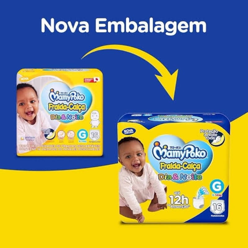 FRALDA CALÇA INFANTIL MAMYPOKO DIA E NOITE P M+ G  XG XXG