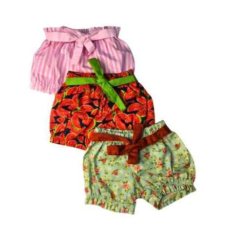 Shorts Tapa Fralda Bebê Menina 100% Algodão