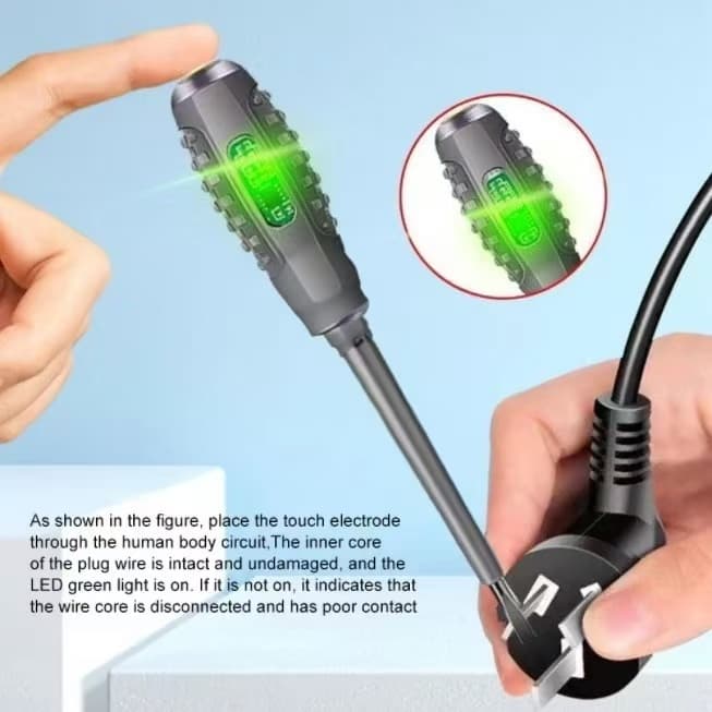 Chave de Teste Digital LED Detector de Voltagem Cabeça Fenda