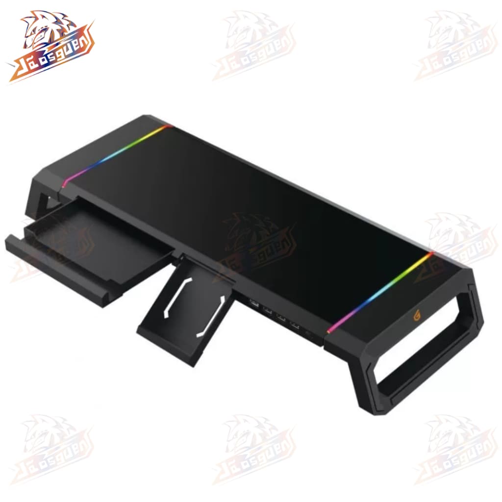 Base Para Monitor Multifuncional Gamer Led Rgb Flexível Usb