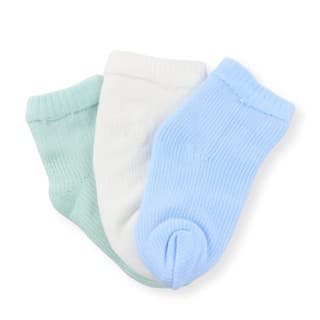 KIT Meias Super Finas para Bebê com 03 Pares 100% Poliamida ENXOVAL COMPLETO BEBE