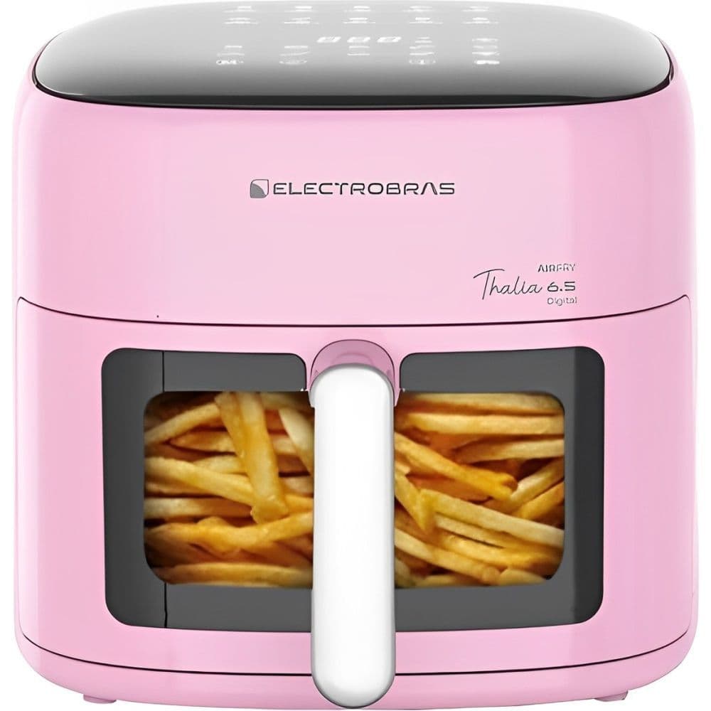 Fritadeira Elétrica Electrobras Air Fryer Digital 6.5l 1500w Cor Rosa 110v Caixas De Papelão
