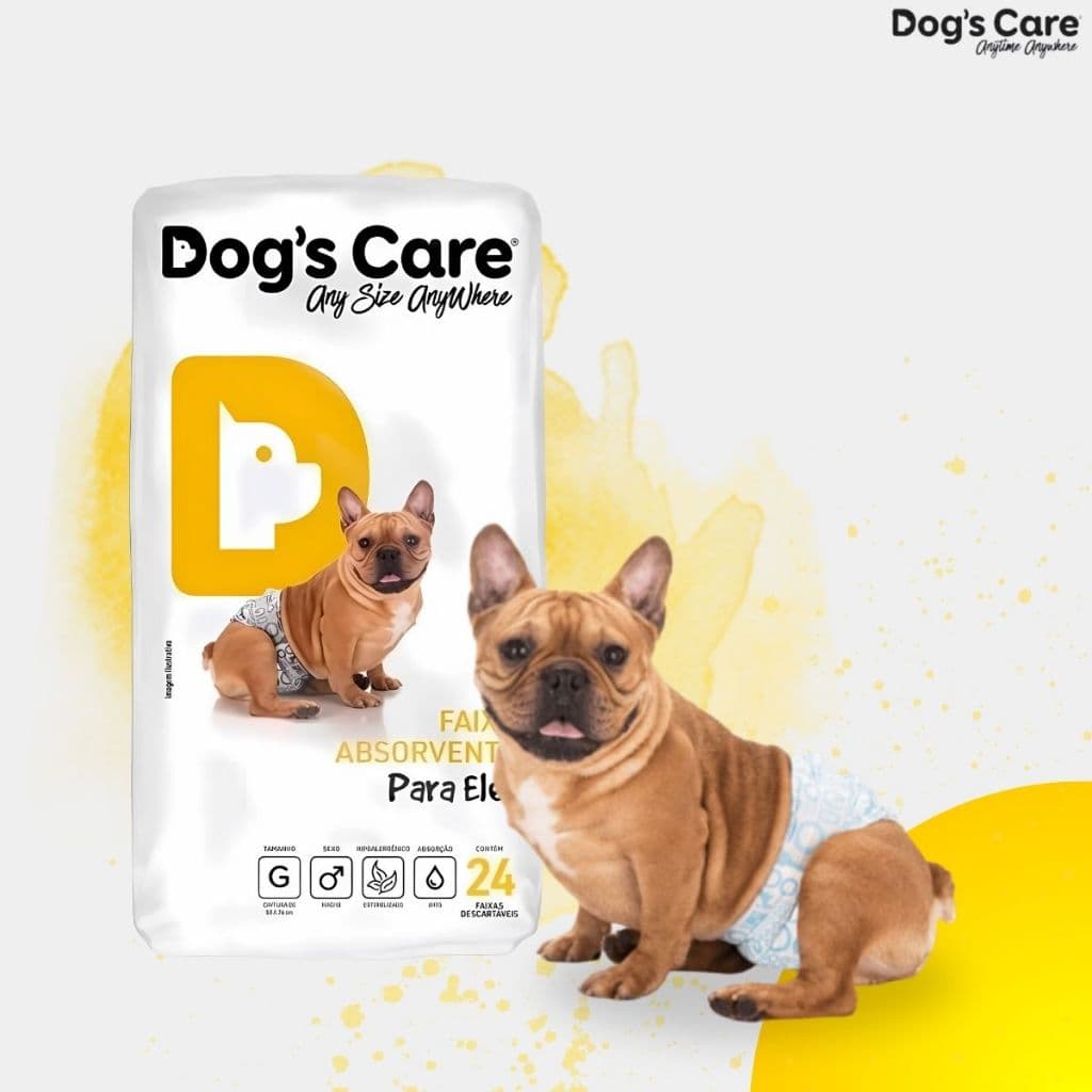 Fralda Descartável Higiênica P/ Cães Macho Dogs Care G 24 Un