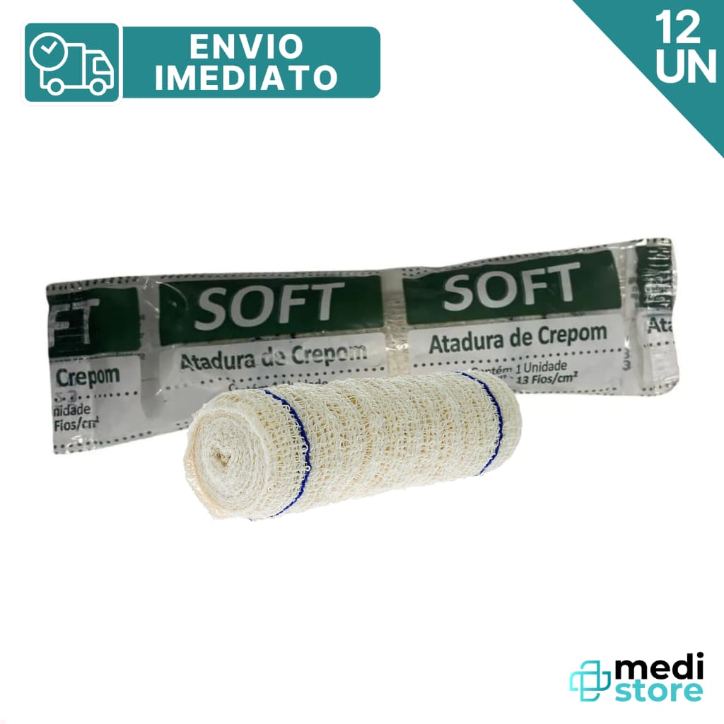 Kit com 12 Ataduras de Crepom 15cmX1,20m 13 Fios Soft Erimax - Envio Imediato