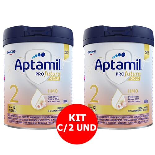 KIT C/2 FORMULA INFANTIL APTAMIL PROFUTURA GOLD 2 800G