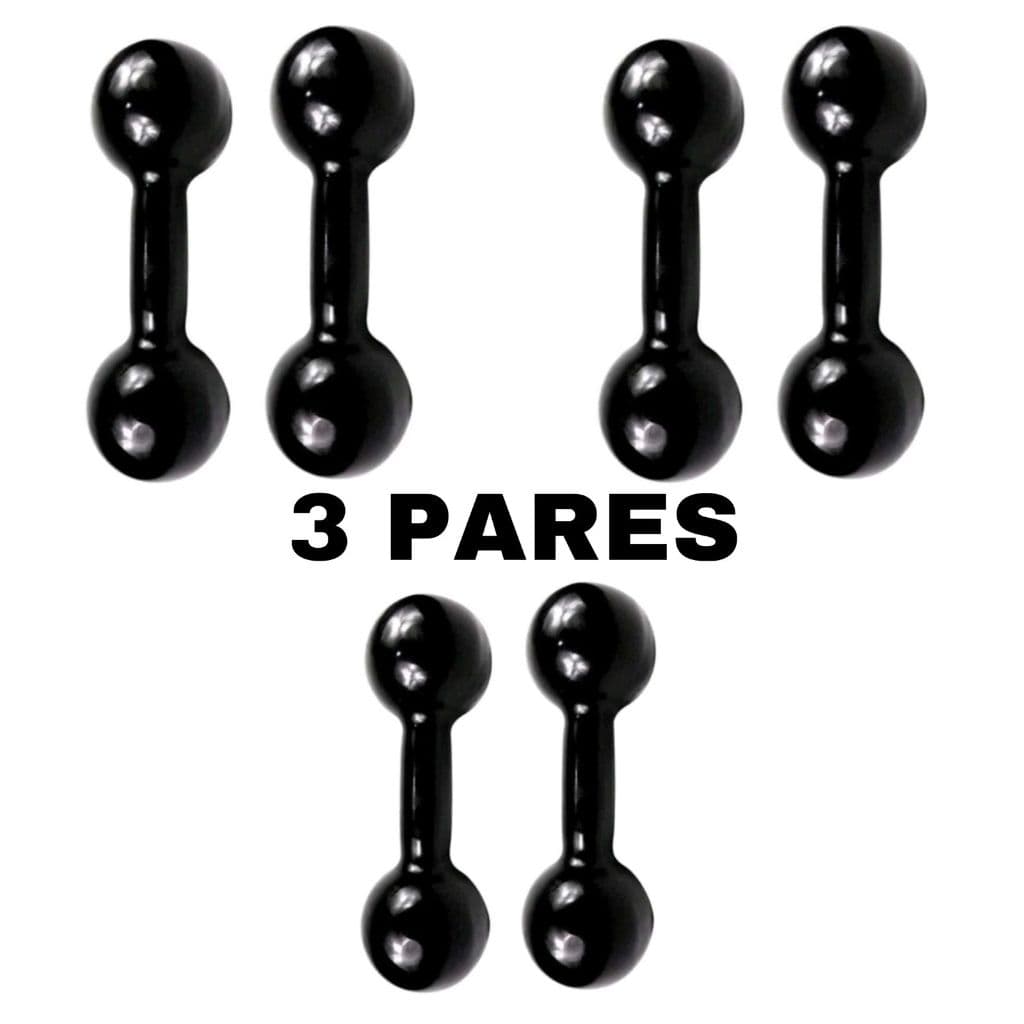 KIT 3 PARES DE HALTER EMBORRACHADO, REVESTIDO PARA TREINOS E MUSCULAÇÃO - 1KG / 2KG / 3KG