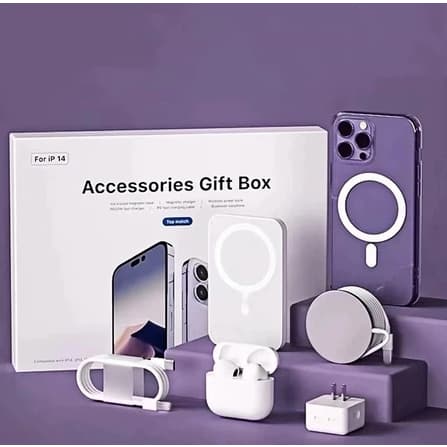 Carregador Rápido Turbo 20W para iPhone 15/14/13 + Cabo 2m Banco de Potência 5000mAh e Acessórios P2