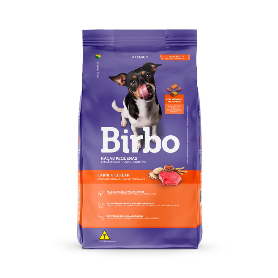 Ração Birbo para Cães Adultos Raças Pequenas Sabor Carne e Cereais 15kg