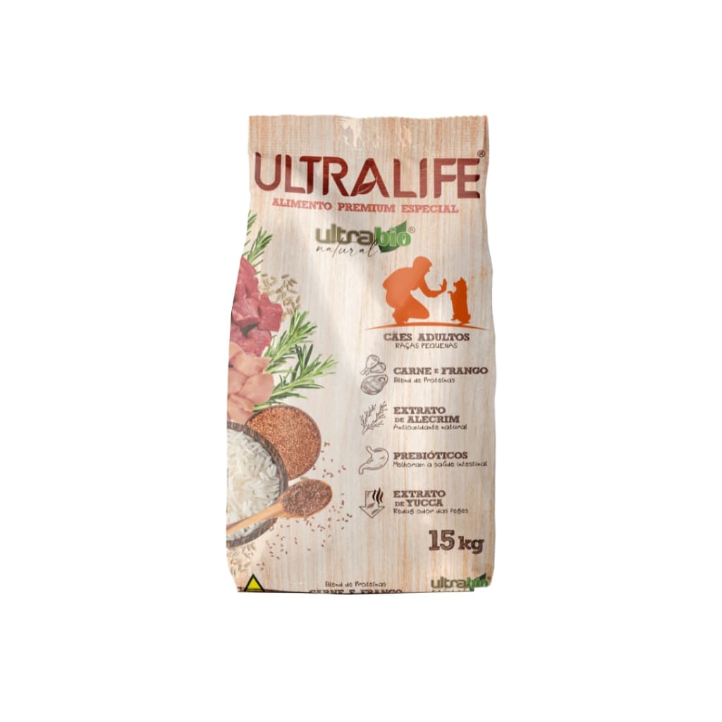 Ração Para Cachorros Adultos Pequenos Ultra Life Bio Carne E Frango 15kg Specialle
