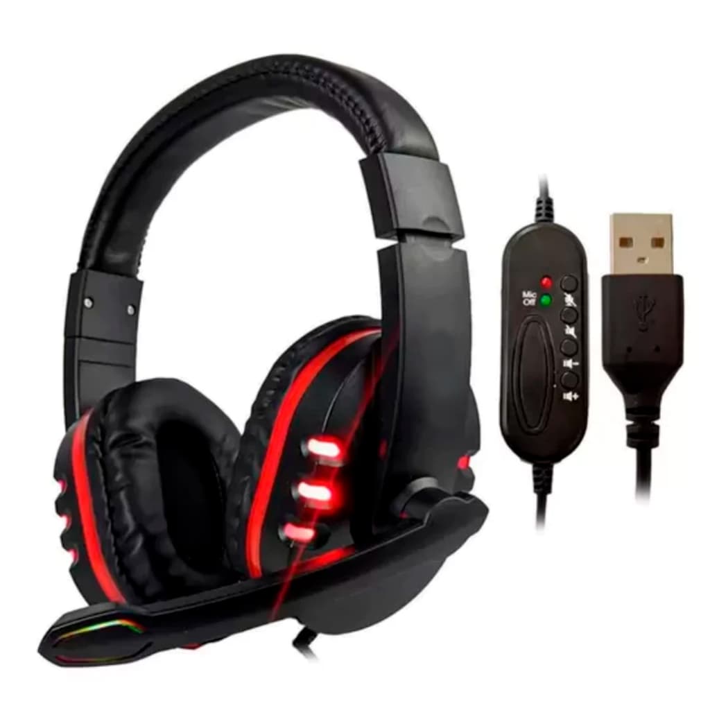 Headset Gamer Rgb Usb Fone De Ouvido Com Led Pc Xbox Ps4 GAME Para Computador Notebook