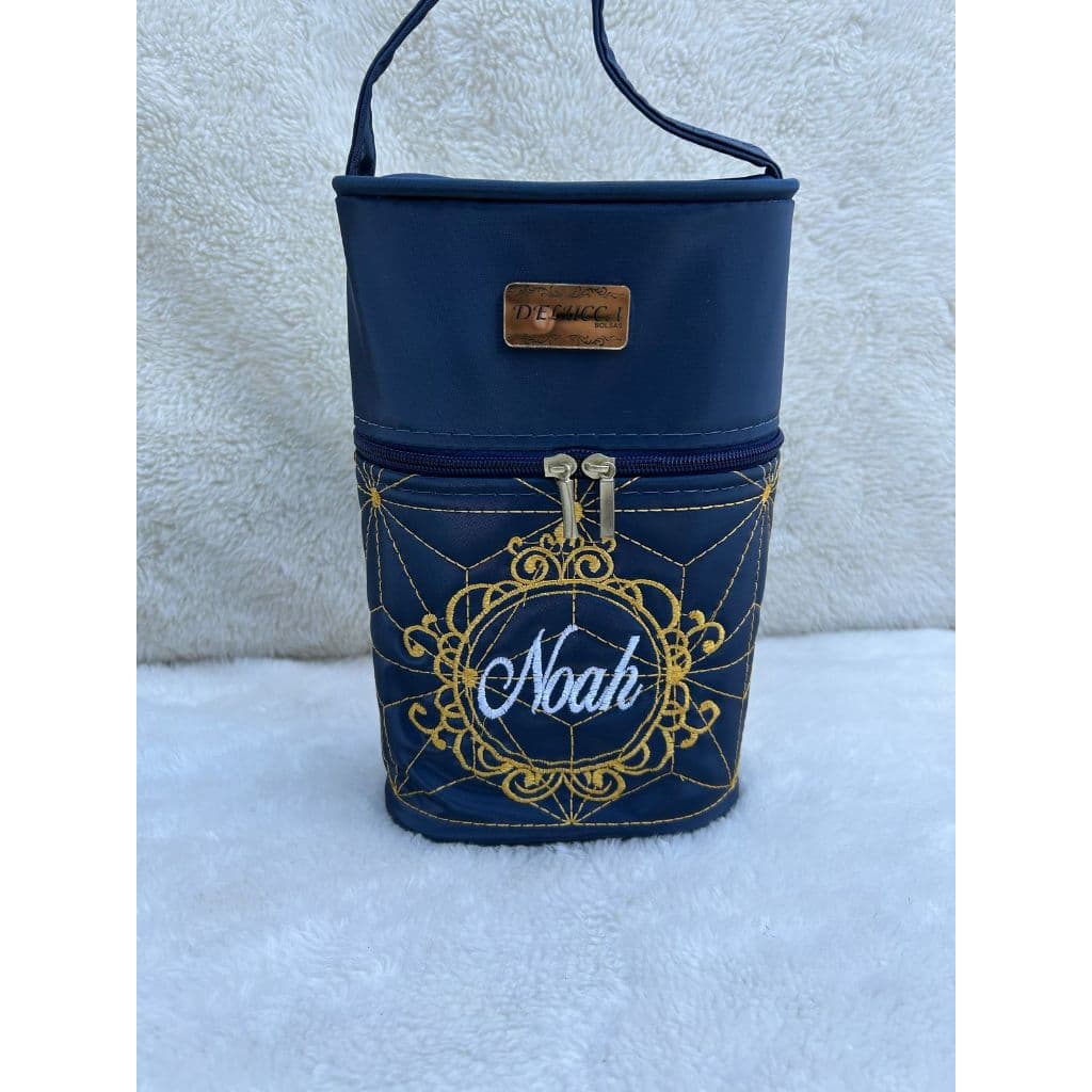 Porta mamadeira duplo frasqueira para mala maternidade (PERSONALIZADO) capacidade para  2 mamadeiras luxo