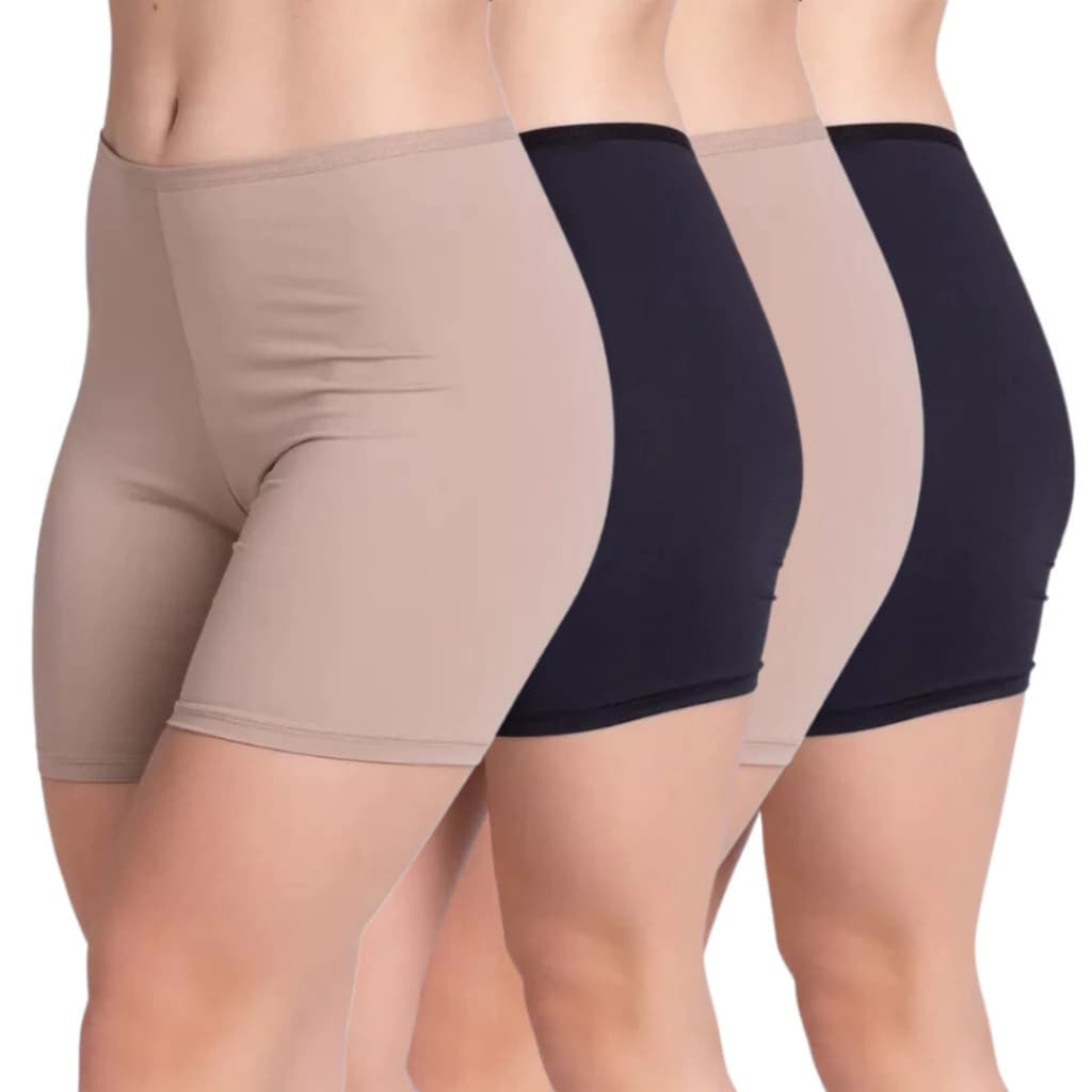 Kit Short Anagua Feminino Segunda Pele Segura Barriga Não Marca Sob Vestido Roupas Adulto