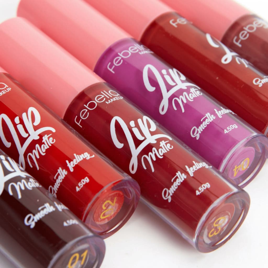 4 Batom Líquido Matte Smooth Feeling da Febella
