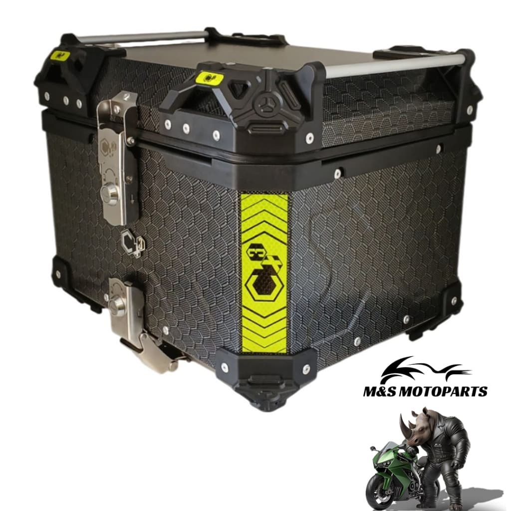 Baú de Alumínio para motos 45 litros - Bauleto para moto Honda Yamaha BMW Kawasaki