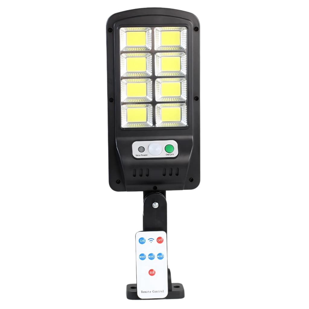 Luminária Solar Led Refletor 160 Leds Sensor Presença Controle Cor Da Luz Branco-frio (6000k)