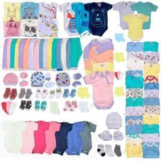 Kit enxoval bebê algodão 22 peças menino menina e unissex Algodão
