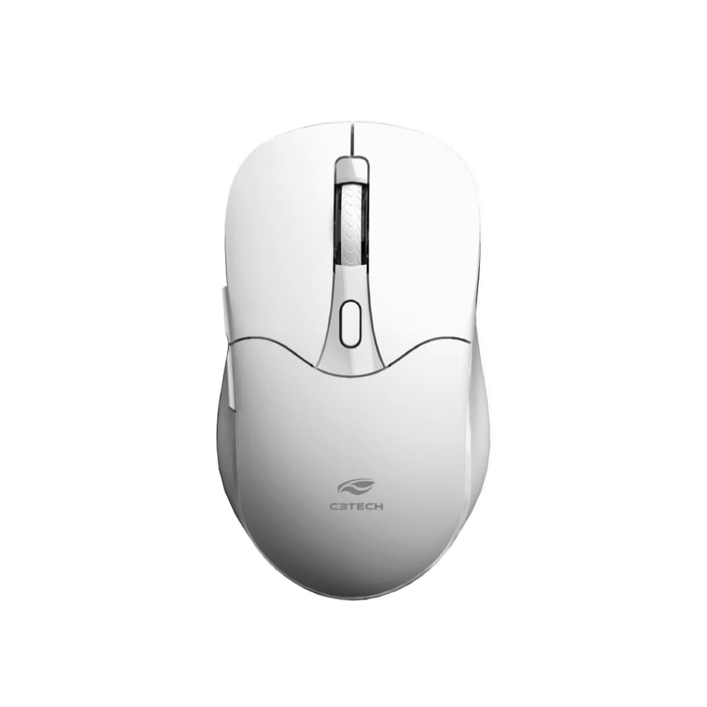 Mouse Sem Fio Recarregável Bluetooth e Wireless M-BT60WH Branco