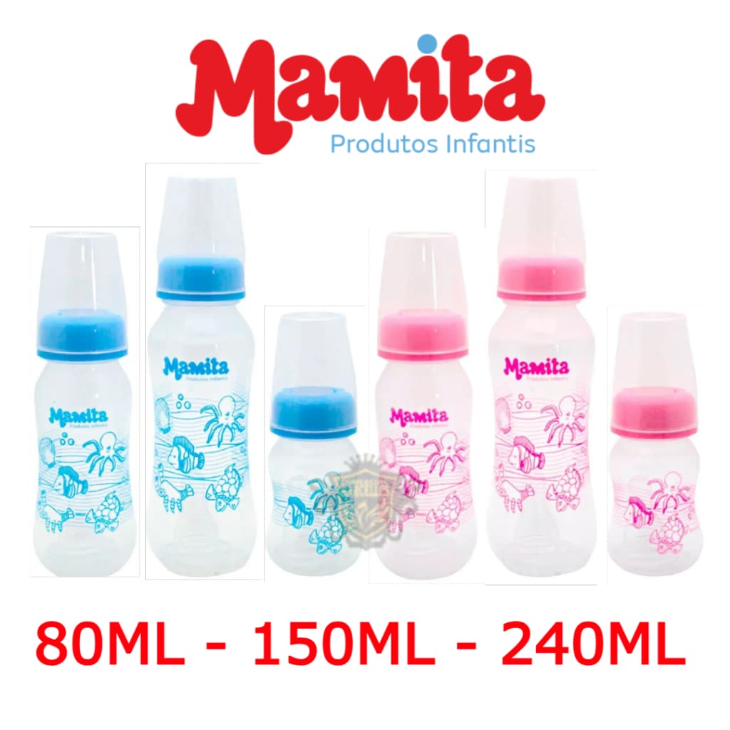 Kit 3 Mamadeiras Infantil 80/150/240ml Bebê Estampadas Color - Utensílios Baby Amamentação