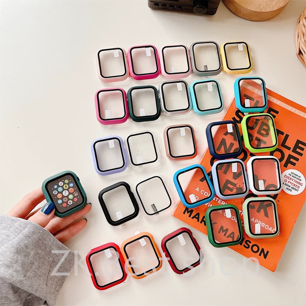 Capa case Bumper Vidro Temperado compatível Apple watch ultra Series SE 3 4 5 6 7 8 9 10 11 38 40 41 42 44 46 49mm
