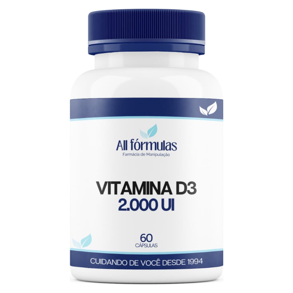 Vitamina D3 2.000 UI - 60 Cápsulas - Pura