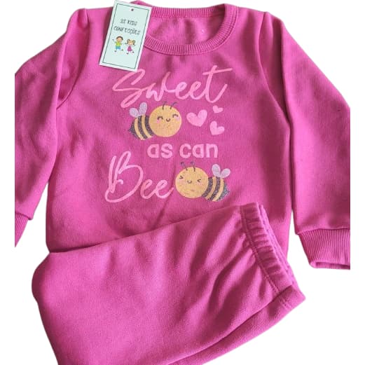 Conjunto Infantil Moletom Menina P ao 3