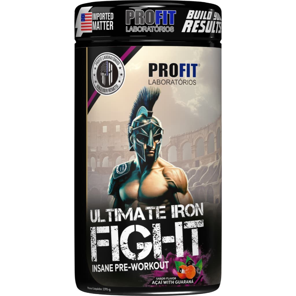 Pre Treino Ultimate Iron Fight Profit Labs com Beta Alanina Taurina e Arginina para Energia e Foco