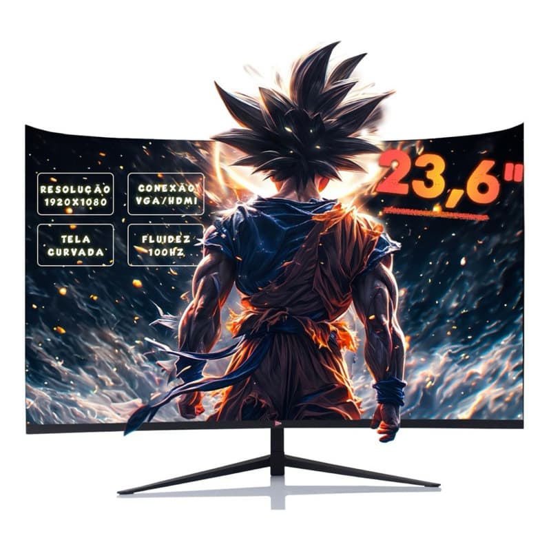 Monitor Gamer Series Tela Led Curva 23.6 Polegadas Full Hd