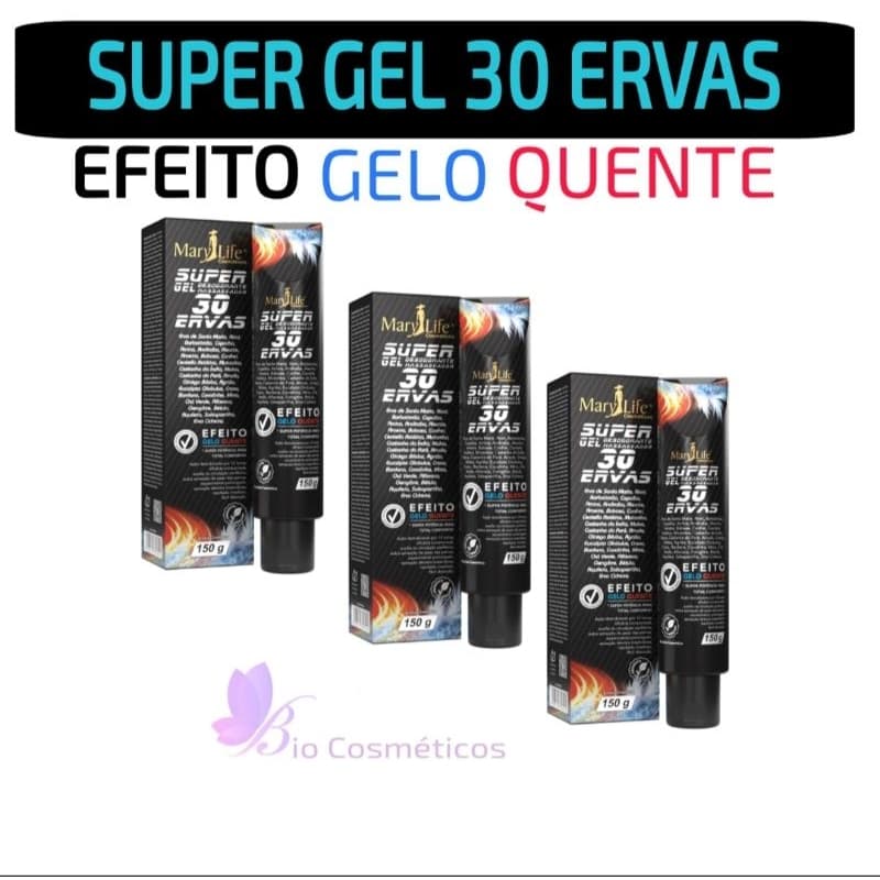 kit 3 Super Gel 30 Ervas Pomada Massageadora 150gr - Mary Life