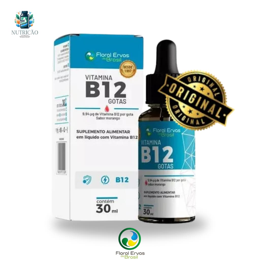 METILCOBALAMINA ALTO TEOR DE VITAMINA B12 - FLORAL ERVAS / Energia, Disposição e Memória