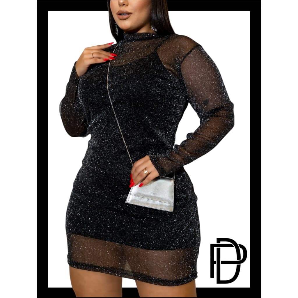 DRAPA PLUS - VESTIDO DE BRILHO PLUS SIZE 38 ao 54