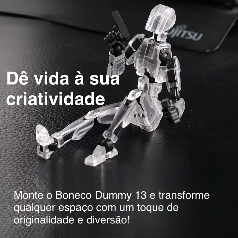 【Pronta Entrega】Boneco Dummy 13 Articulado + 4 Armas | Kit Montar Ação 3D Presente Criativo