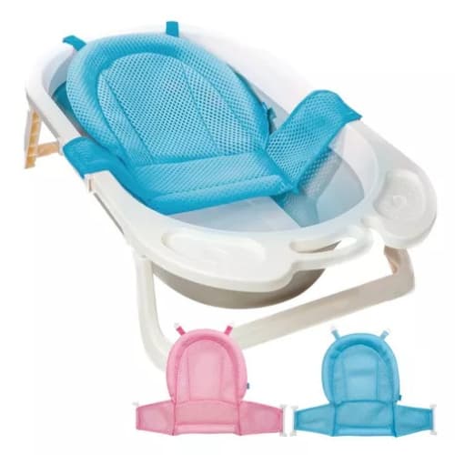 Rede de Proteção Infantil/ Bebê para banheira ROSA AZUL  - Segurança Conforto para Bebê