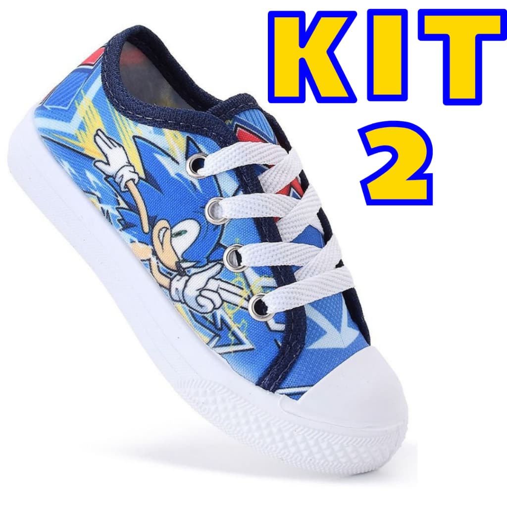 Kit 2 Tênis Infantil Menino Escolar Confortável Masculino Confortável Casual