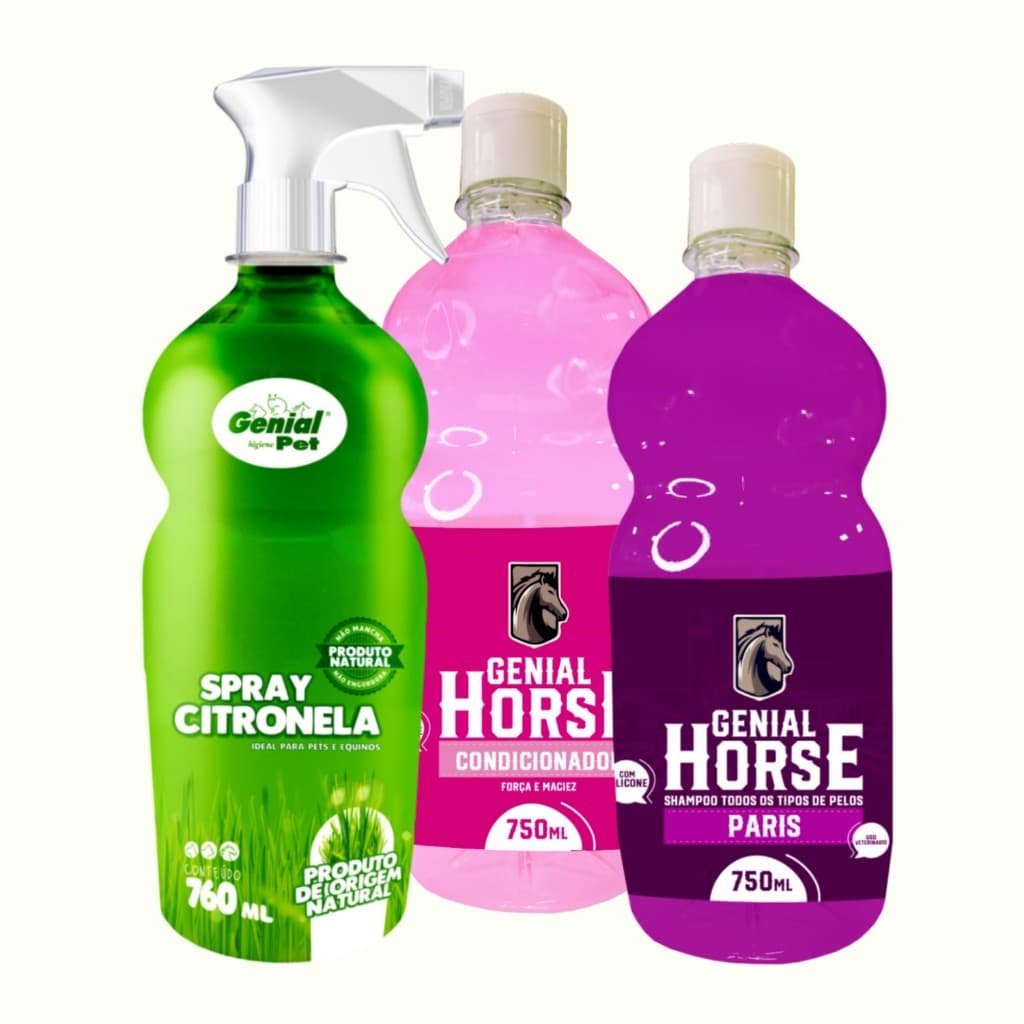 Shampoo Condicionador e Repelente Citronela Anti Mosquito e Mosca Natural Para Animais Cavalo